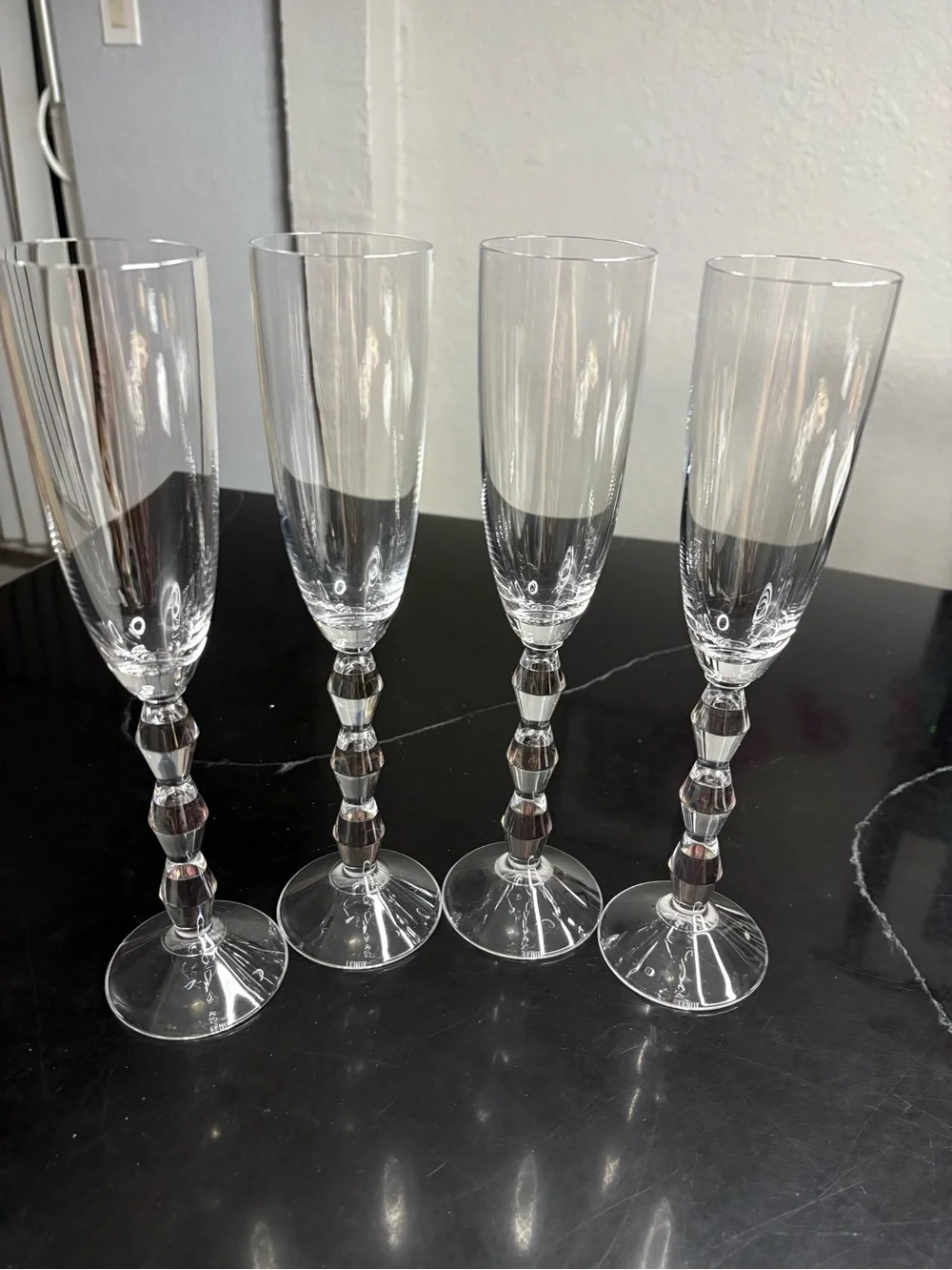 Lenox champagne flutes “Carat” pattern
